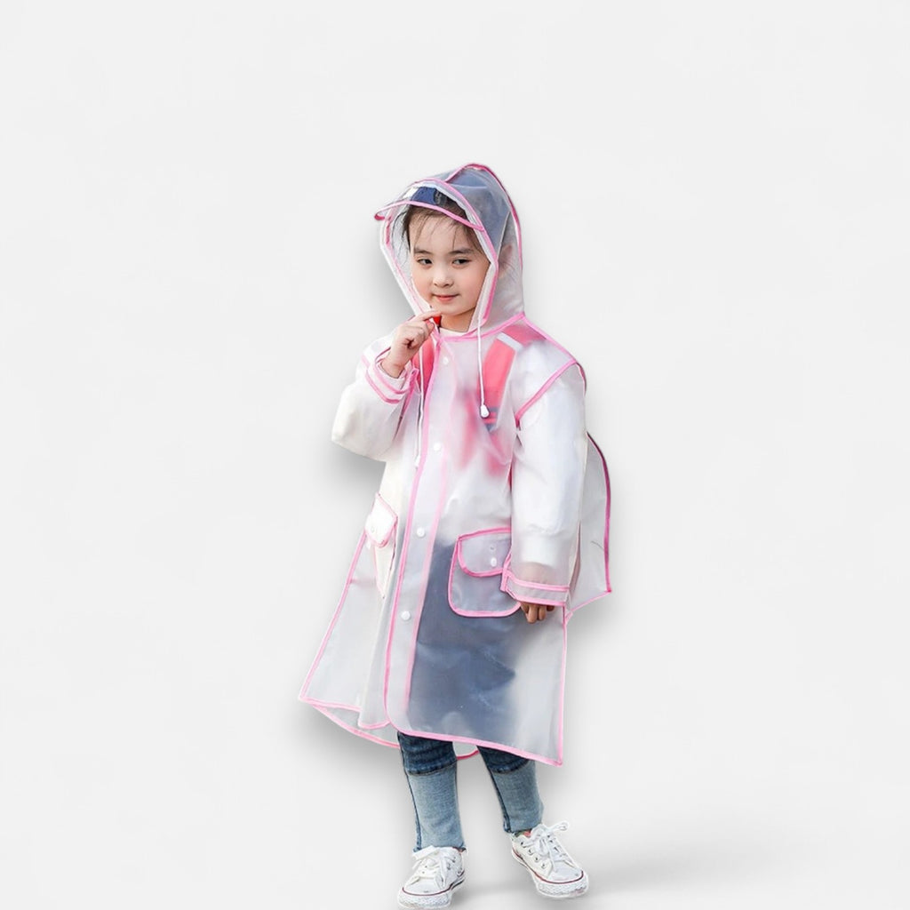 Poncho pluie enfant transparent