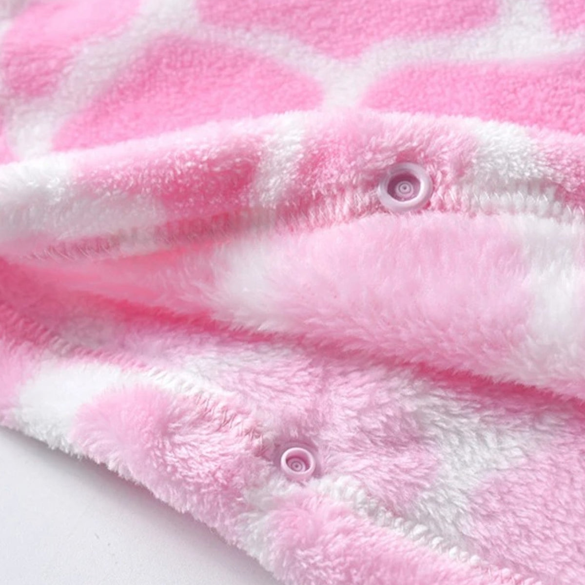 Poncho chaud bébé rose