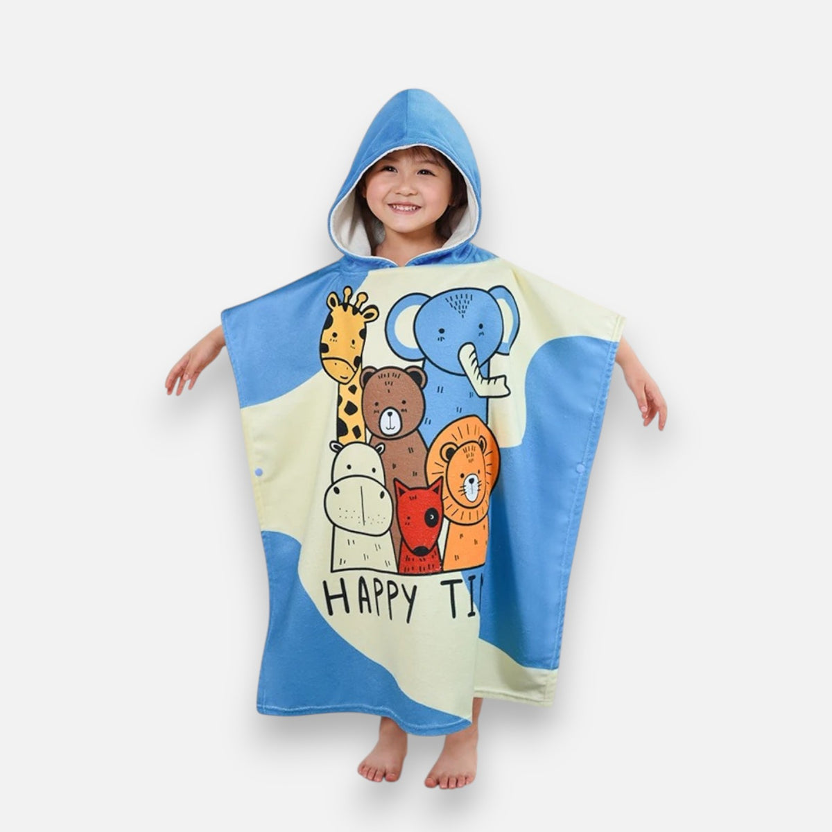 Poncho de bain enfant animaux