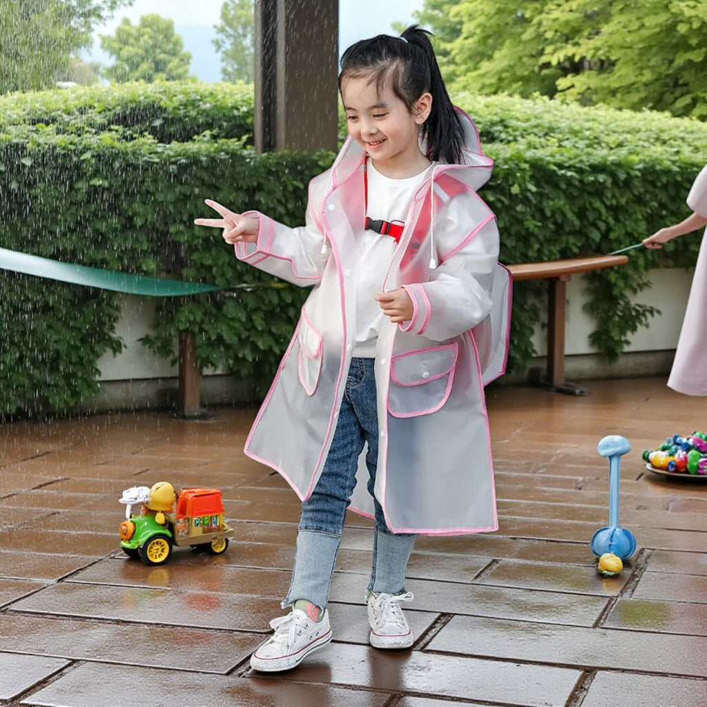 Poncho pluie enfant transparent