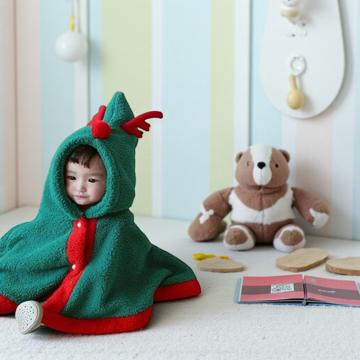 Poncho polaire bébé