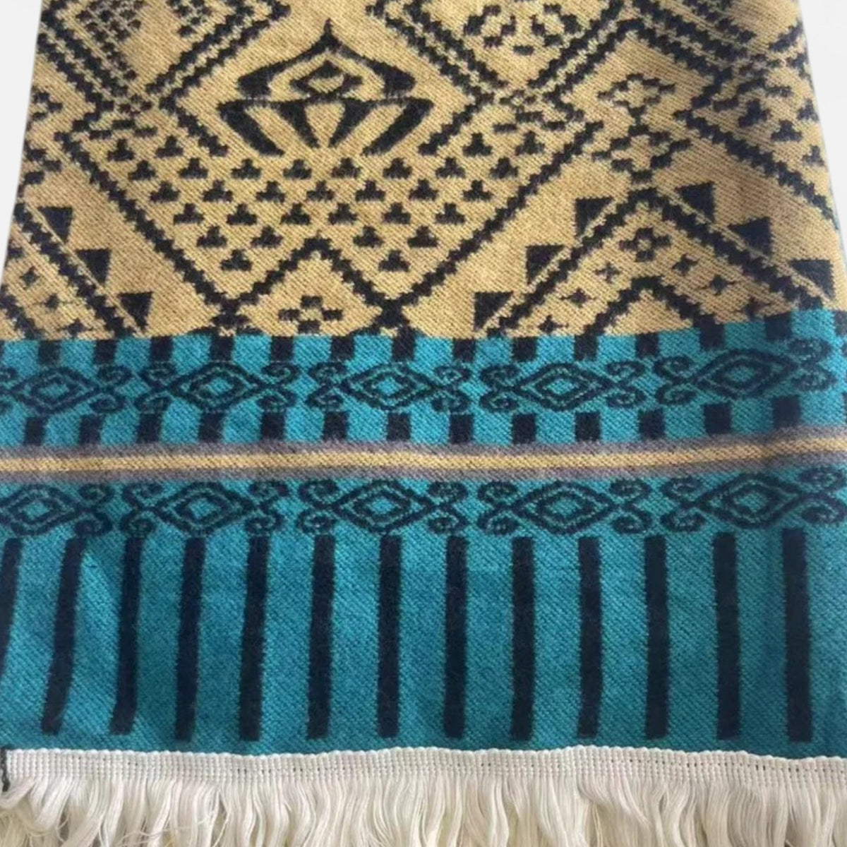 Poncho chaud homme coloré avec motifs