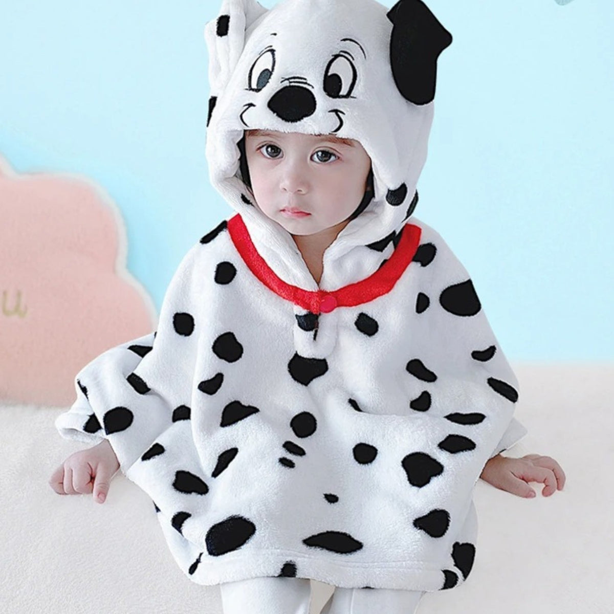 Poncho hiver bébé dalmatien