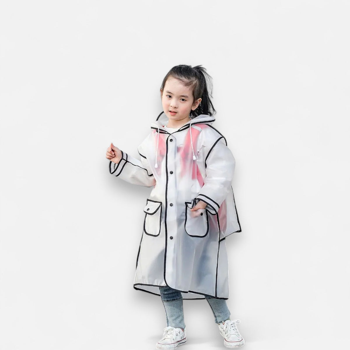 Poncho pluie enfant transparent