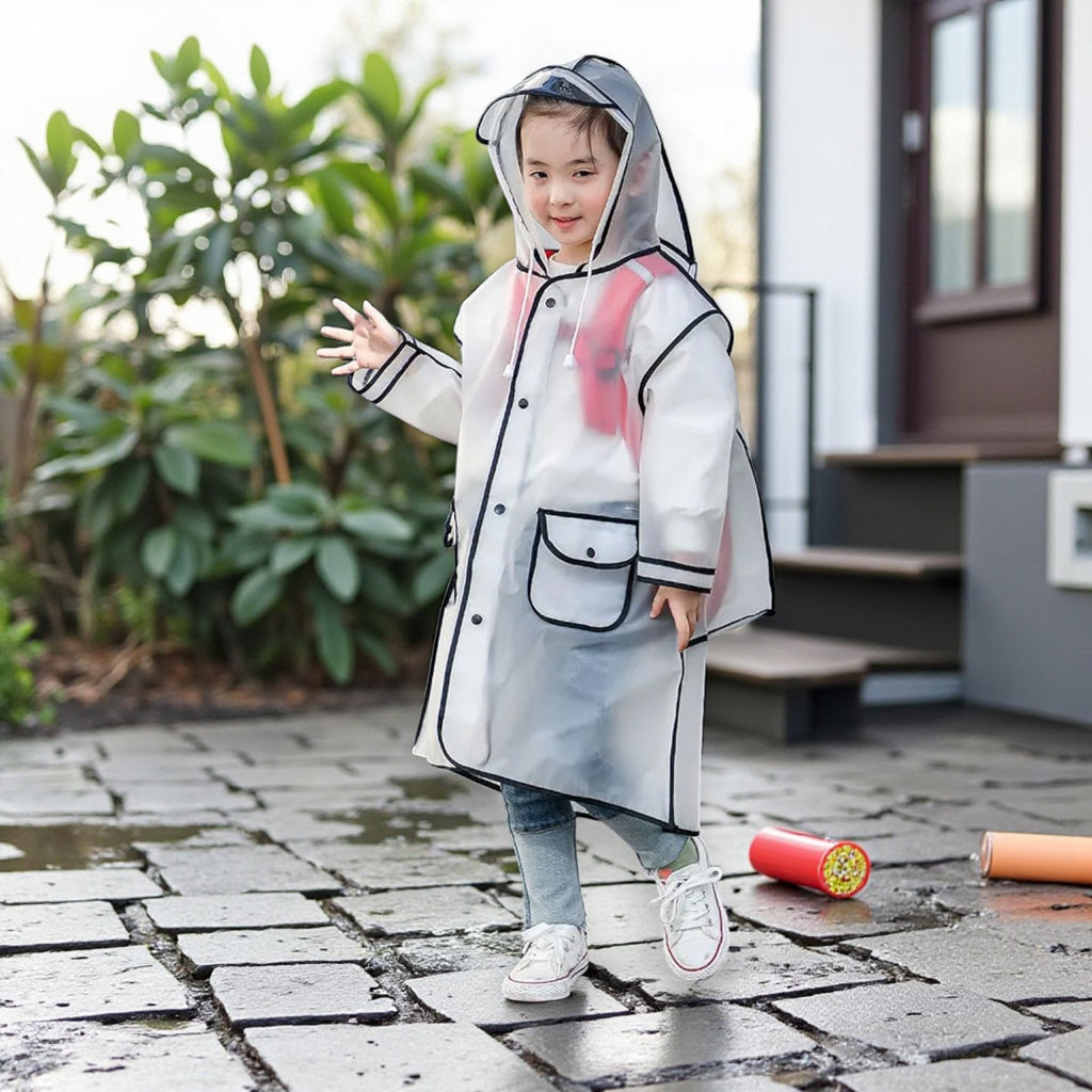 Poncho pluie enfant transparent