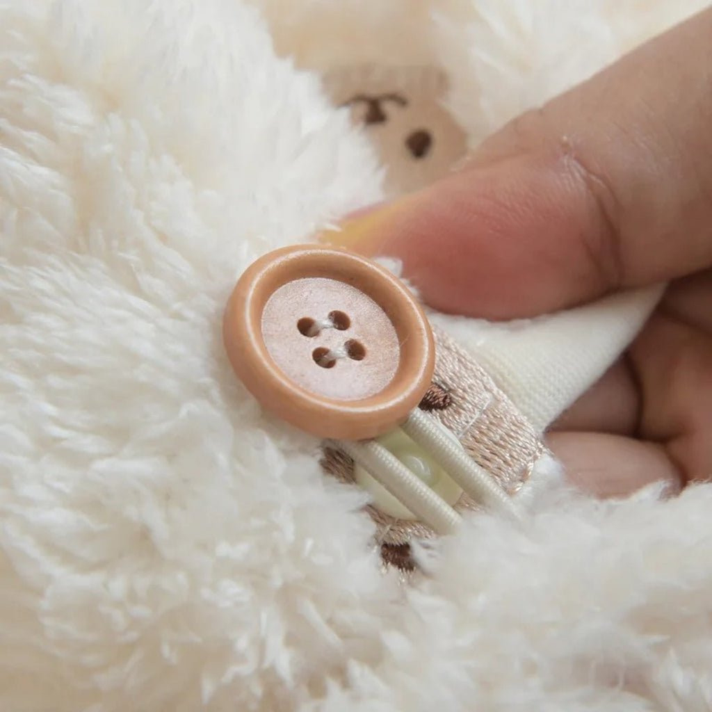 Poncho chaud bébé motif ourson