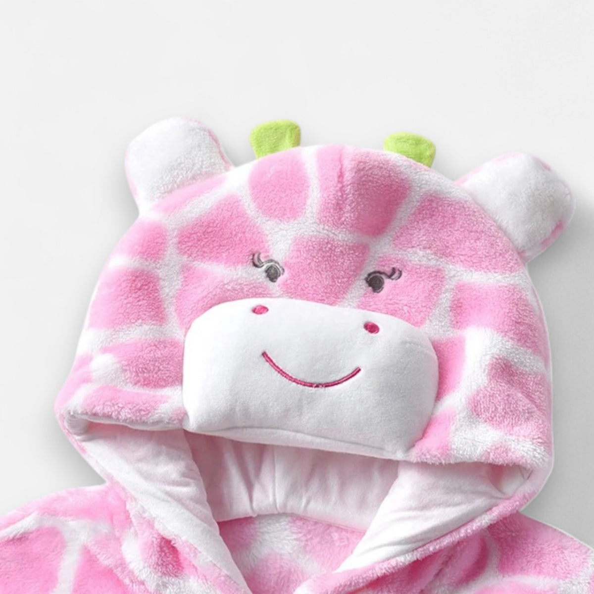 Poncho chaud bébé rose