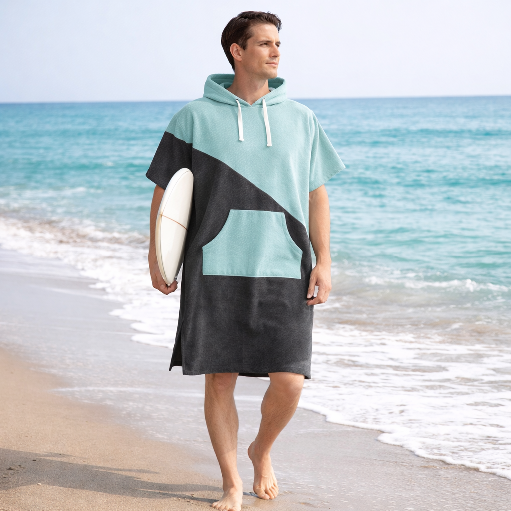 Poncho surf homme bicolore