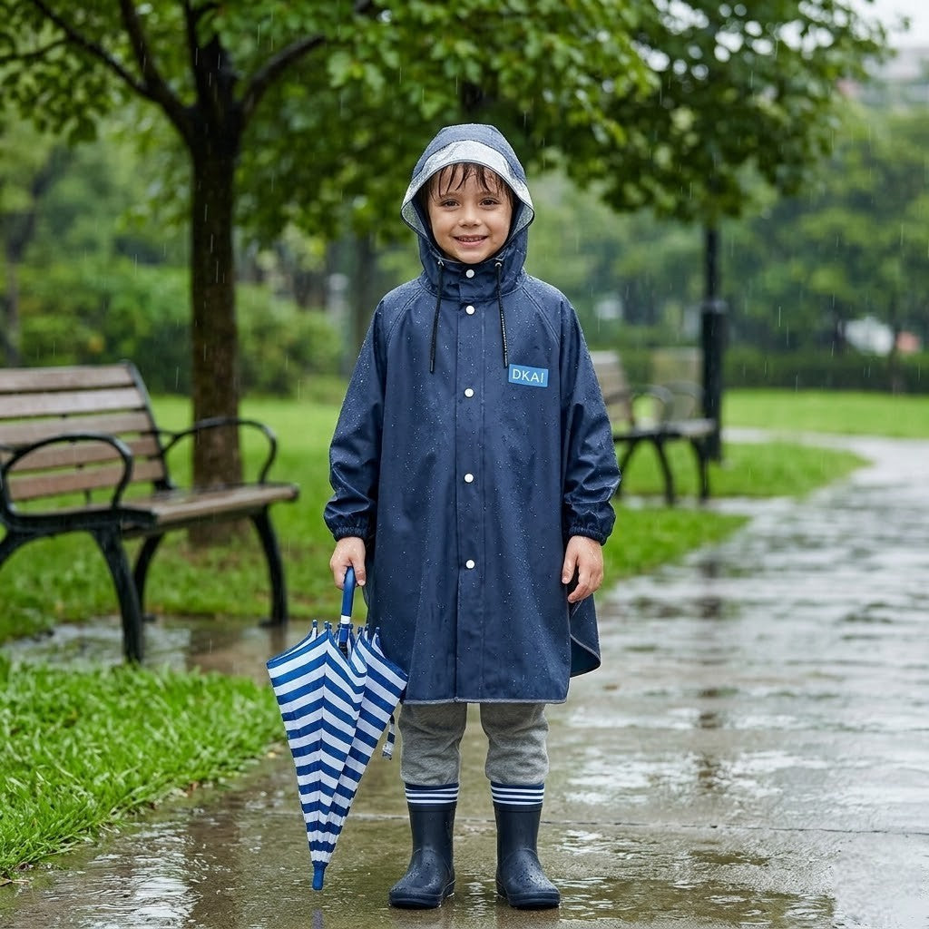 Poncho de pluie enfant avec visière