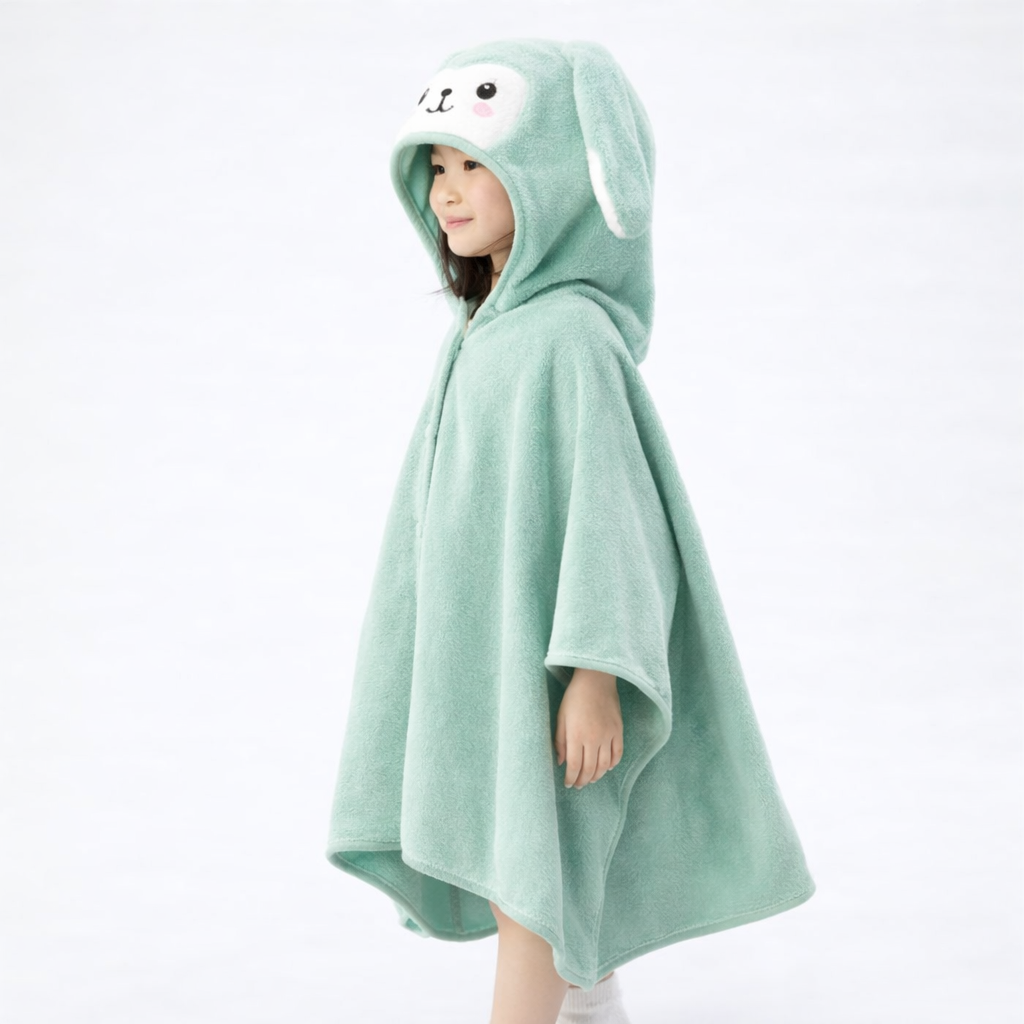 Poncho de bain enfant esprit lapin