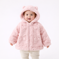 Poncho chaud bébé douceur rose