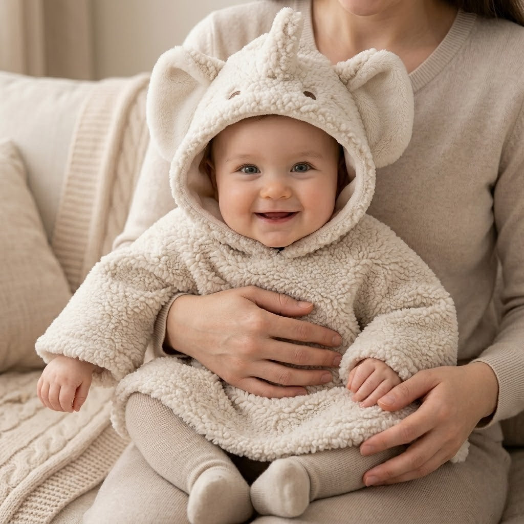 Poncho chaud bébé éléphant