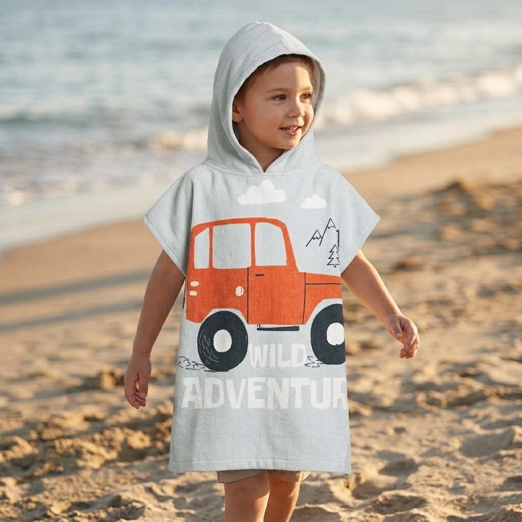 Poncho piscine enfant aventure