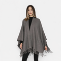 Poncho tendance femme gris minimaliste