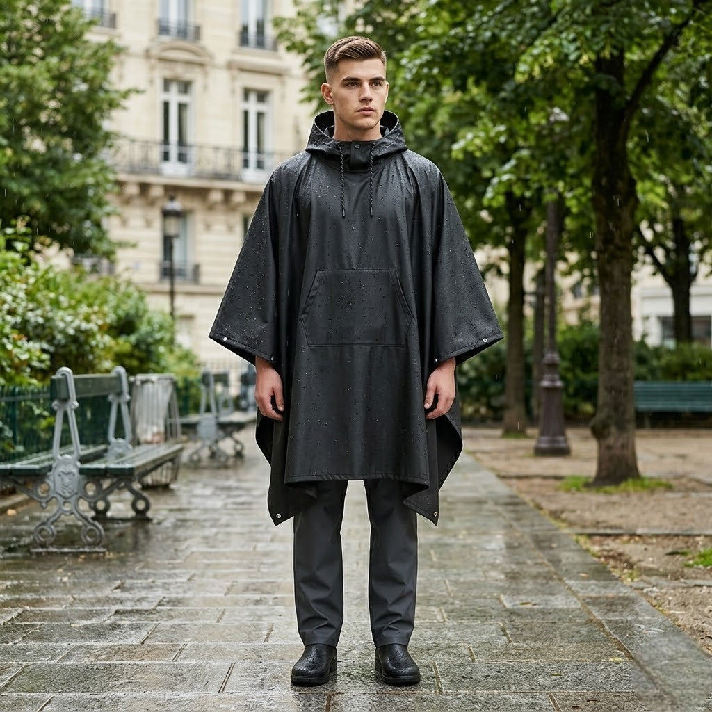 Poncho pluie homme pliable et portable
