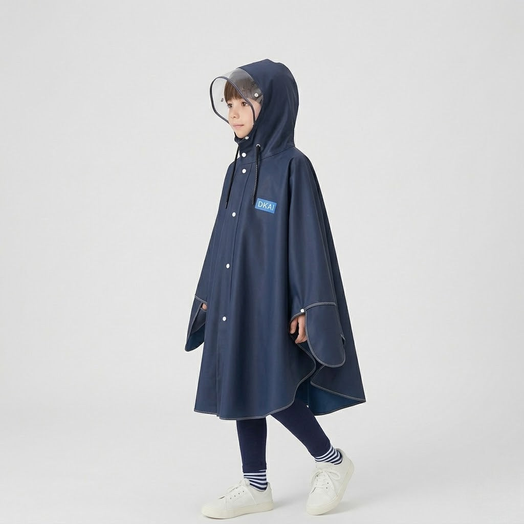 Poncho de pluie enfant avec visière