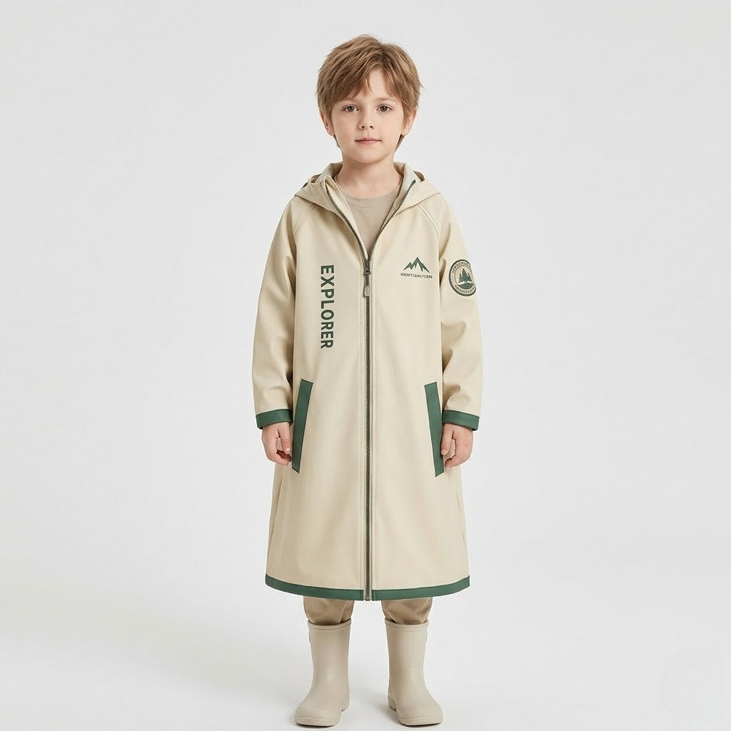 Poncho pluie enfant long