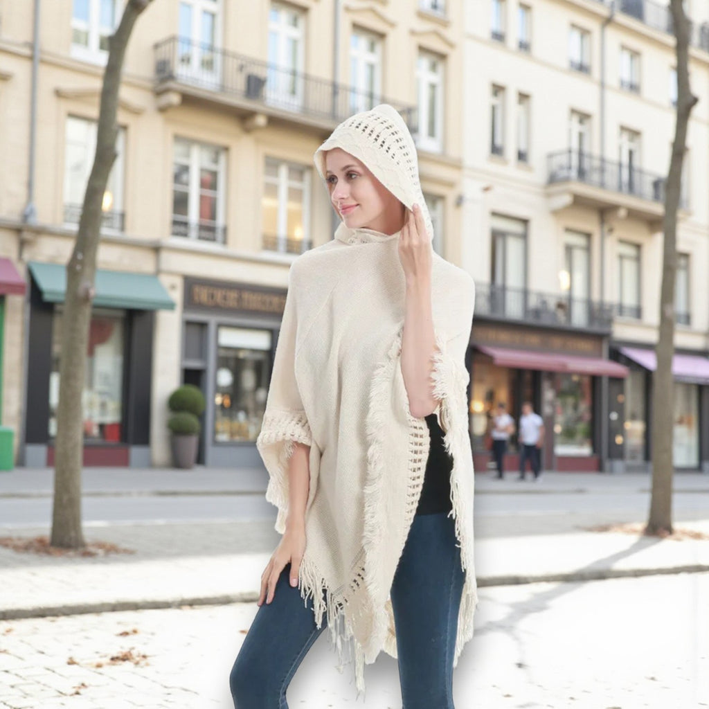 Poncho en laine femme tendance