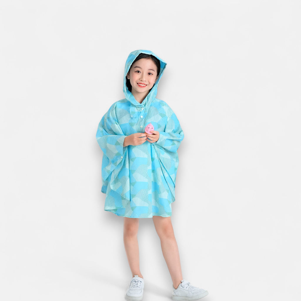 Poncho pluie enfant formes géométriques