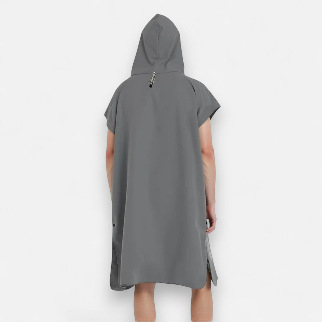 Poncho surf homme uni à capuche