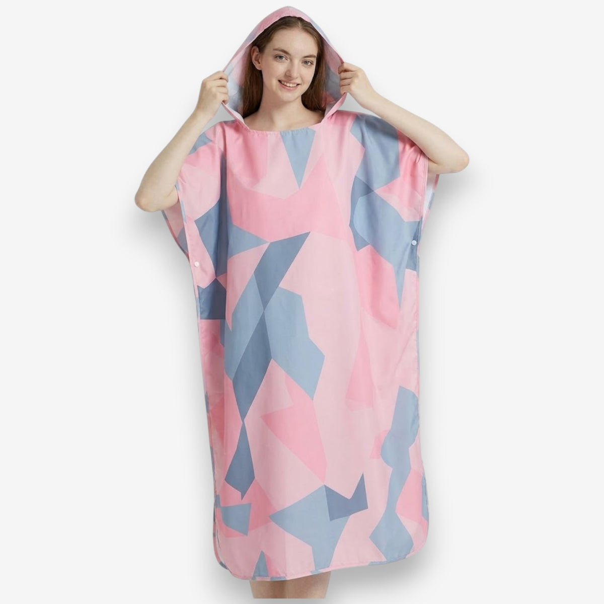 Poncho surf femme imprimé géométrique