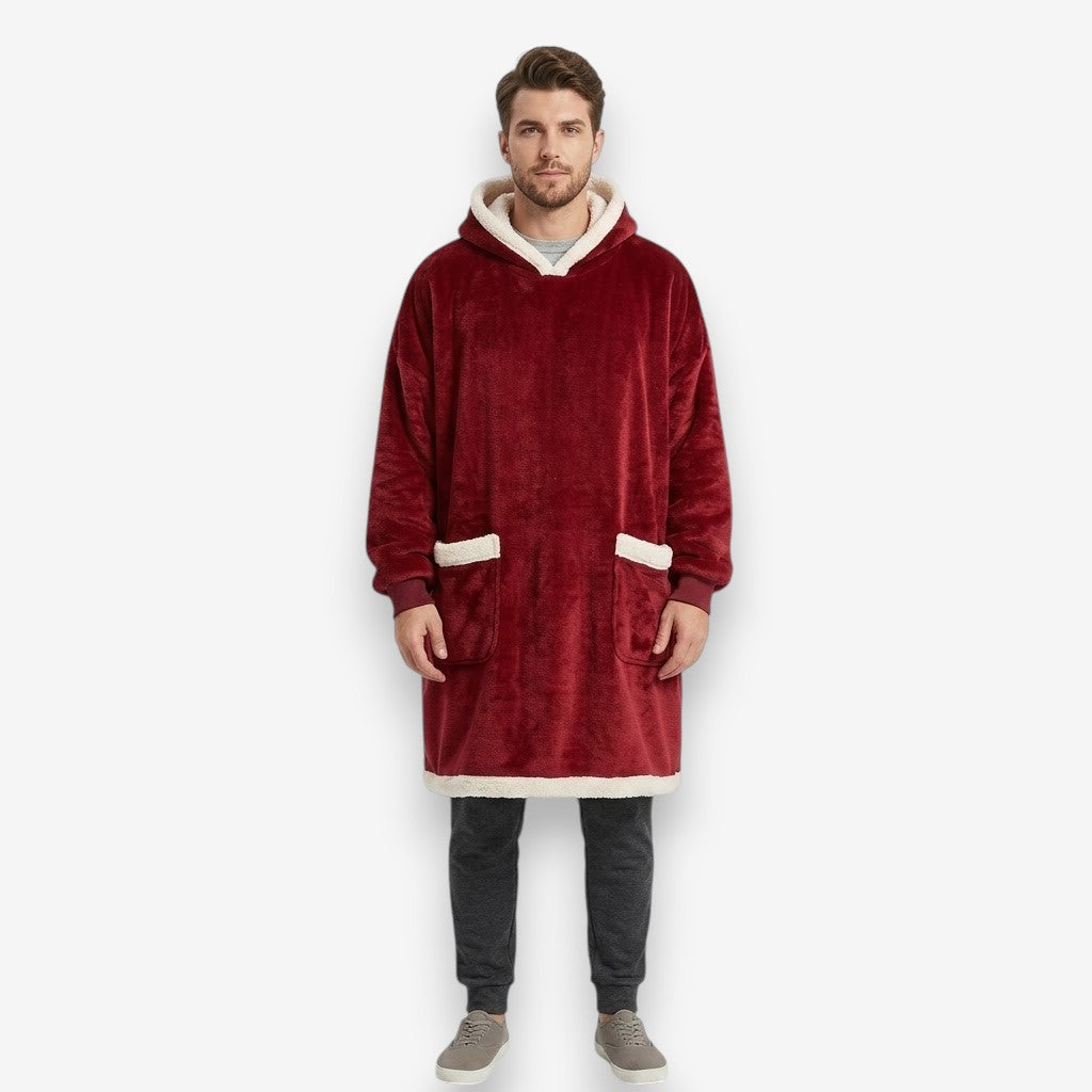 Poncho polaire homme chaud
