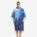 Poncho de bain homme motif raie