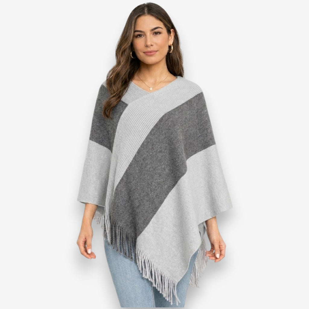 Poncho en laine femme moderne
