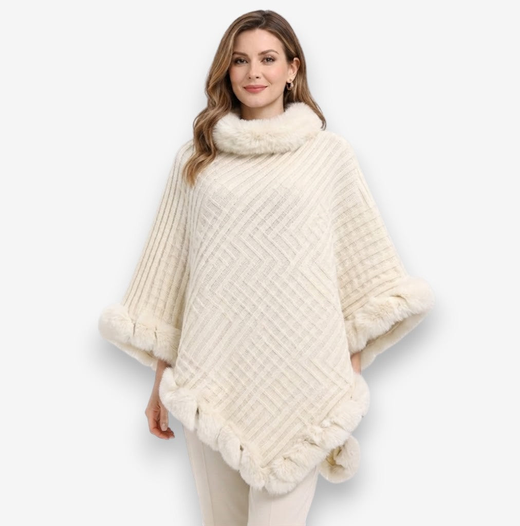 Poncho Maille Élégante