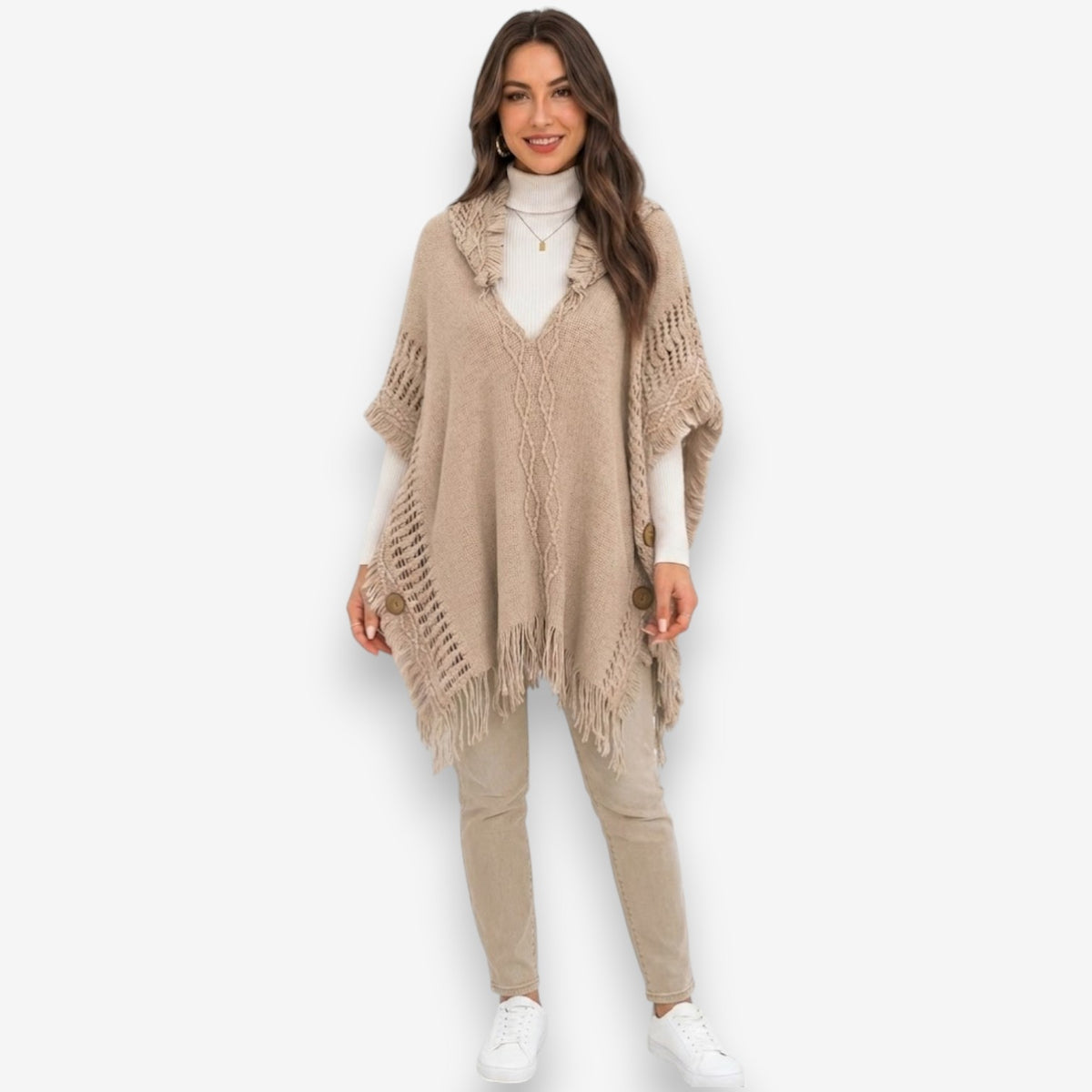 Poncho laine femme cocooning