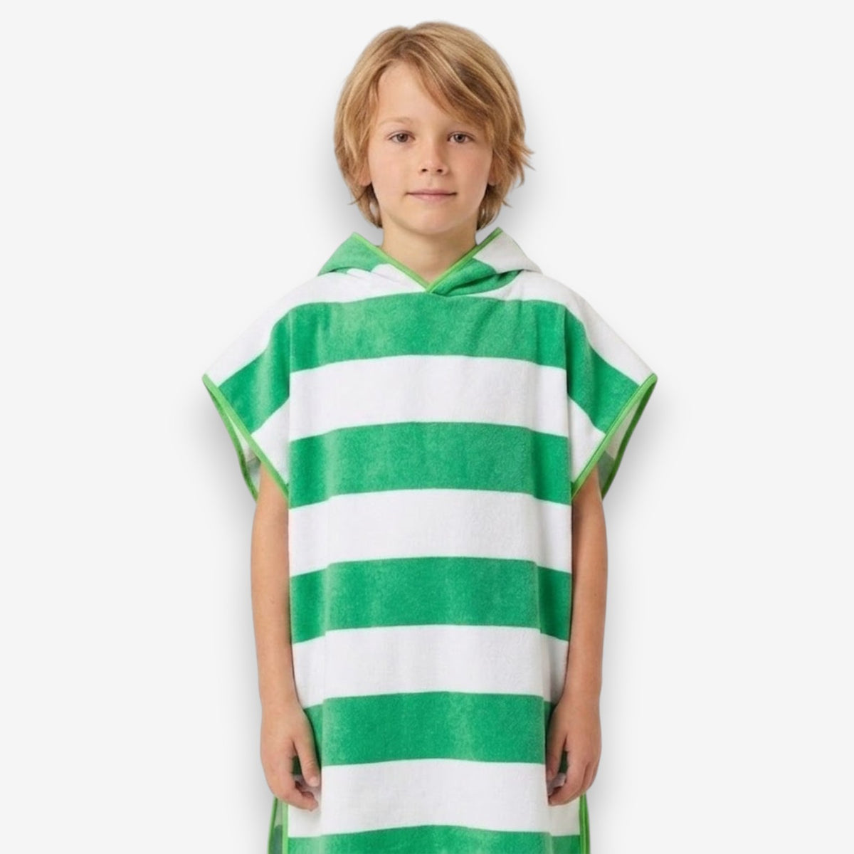 Poncho de bain enfant à rayures