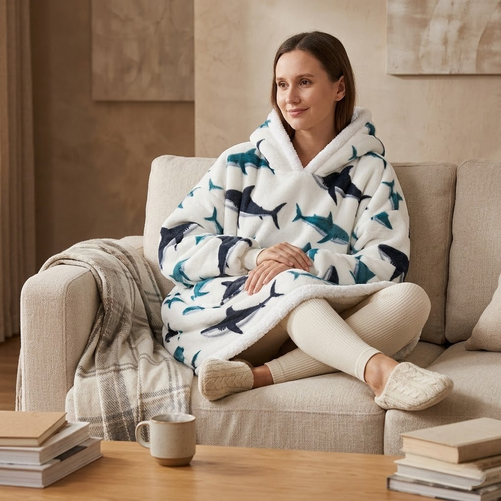 Poncho polaire femme Requin