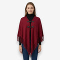 Poncho tendance femme cape à franges