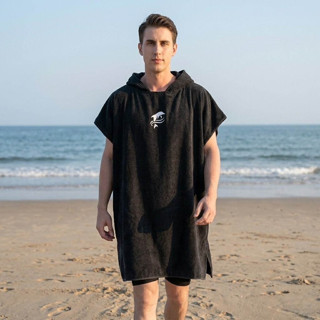 Poncho plage homme confortable