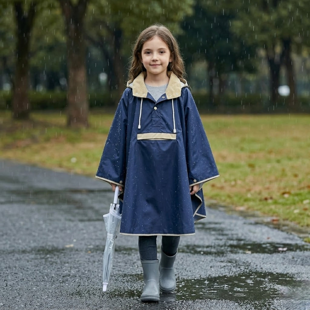 Poncho pluie enfant à capuche