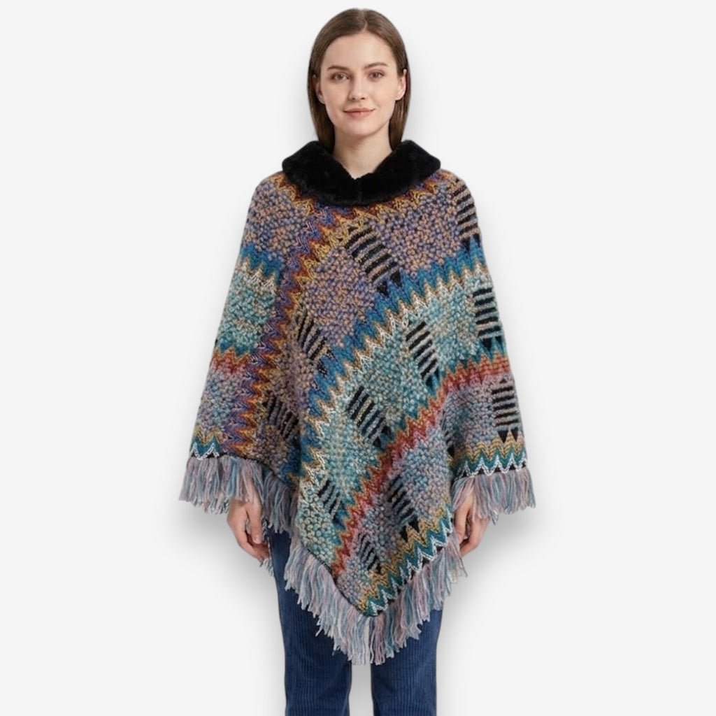 Poncho mexicain en laine