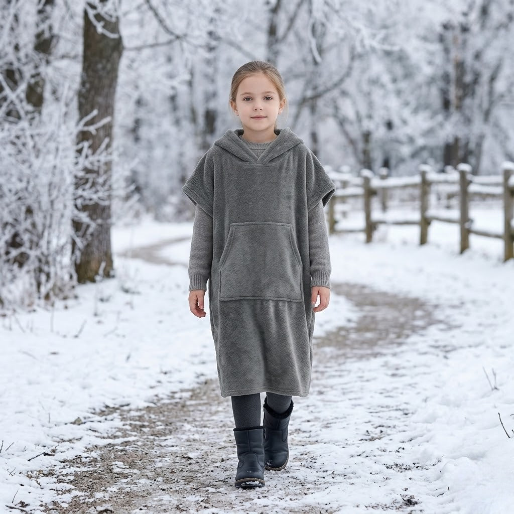 Poncho polaire enfant cocooning