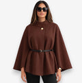 Poncho tendance femme ceinturé