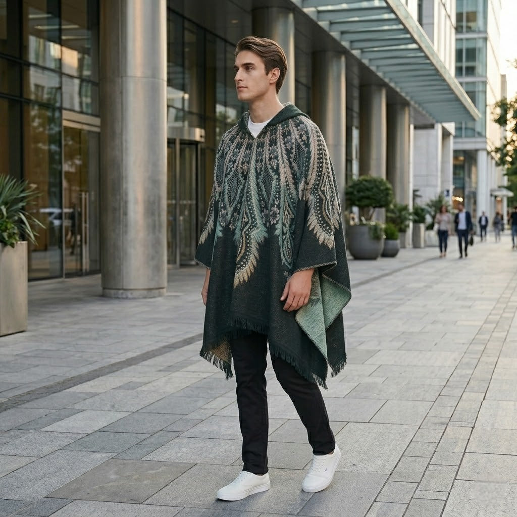 Poncho mexicain tendance