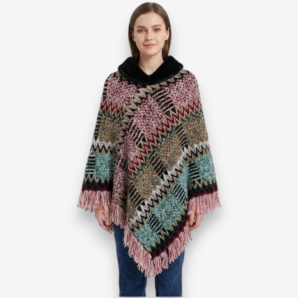 Poncho mexicain en laine