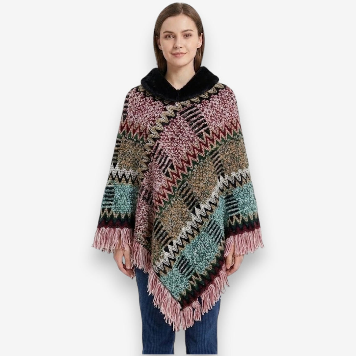 Poncho mexicain en laine