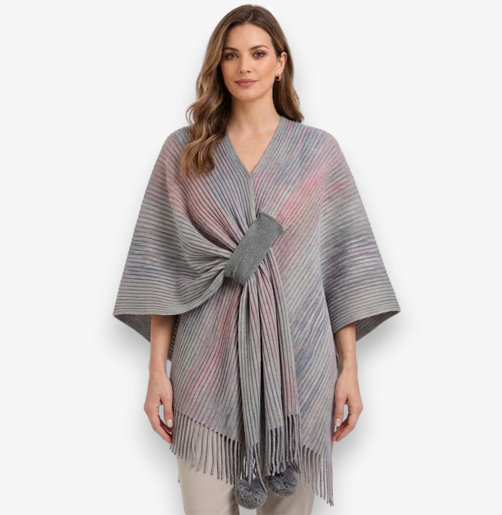 Poncho Élégance Tissée
