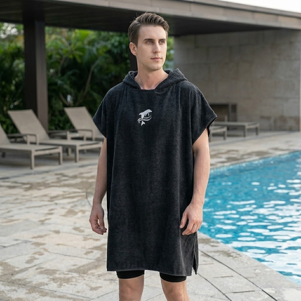 Poncho plage homme confortable