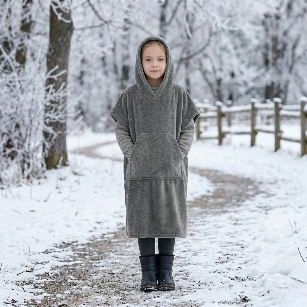 Poncho polaire enfant cocooning