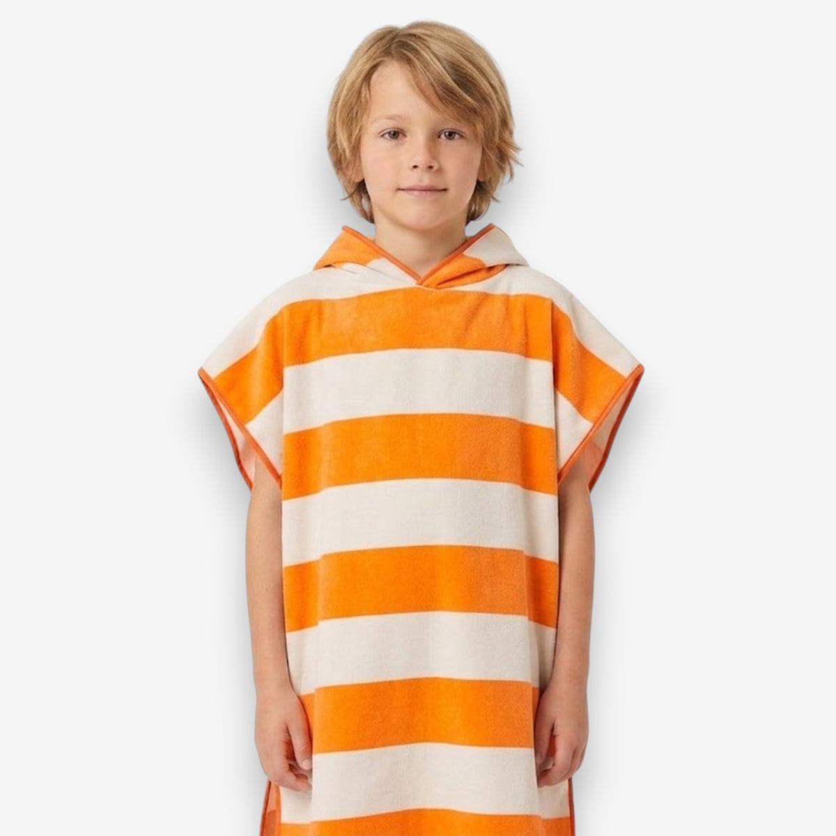 Poncho de bain enfant à rayures