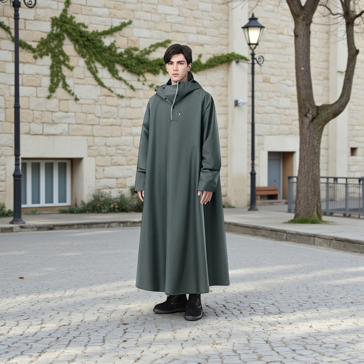 Poncho pluie homme long imperméable