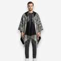 Poncho chaud homme élégant à franges
