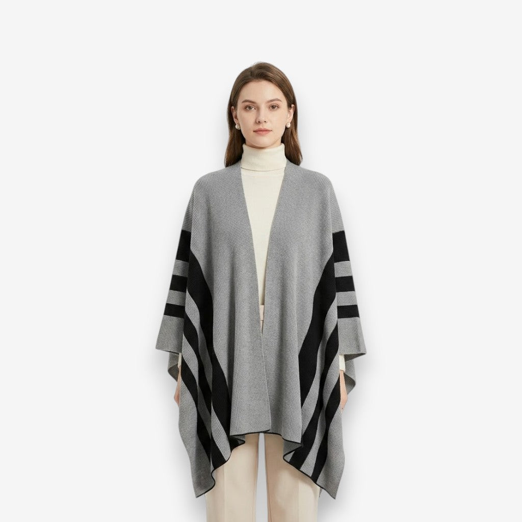 Poncho en laine femme élégant