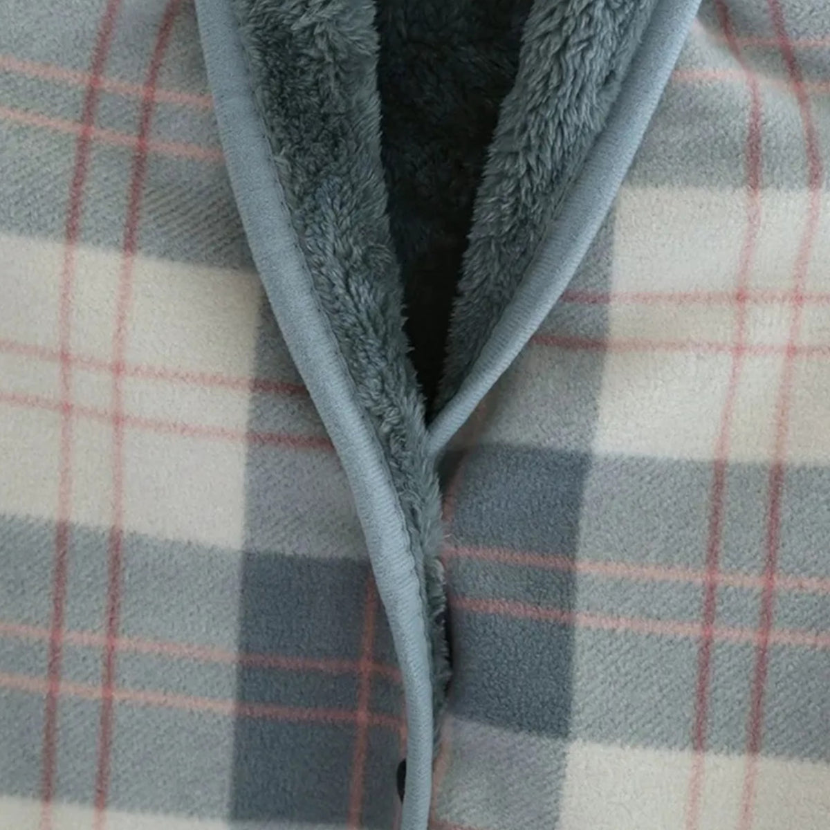 Poncho polaire femme style écossais