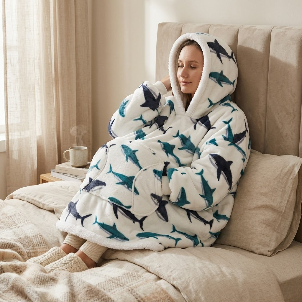 Poncho polaire femme Requin